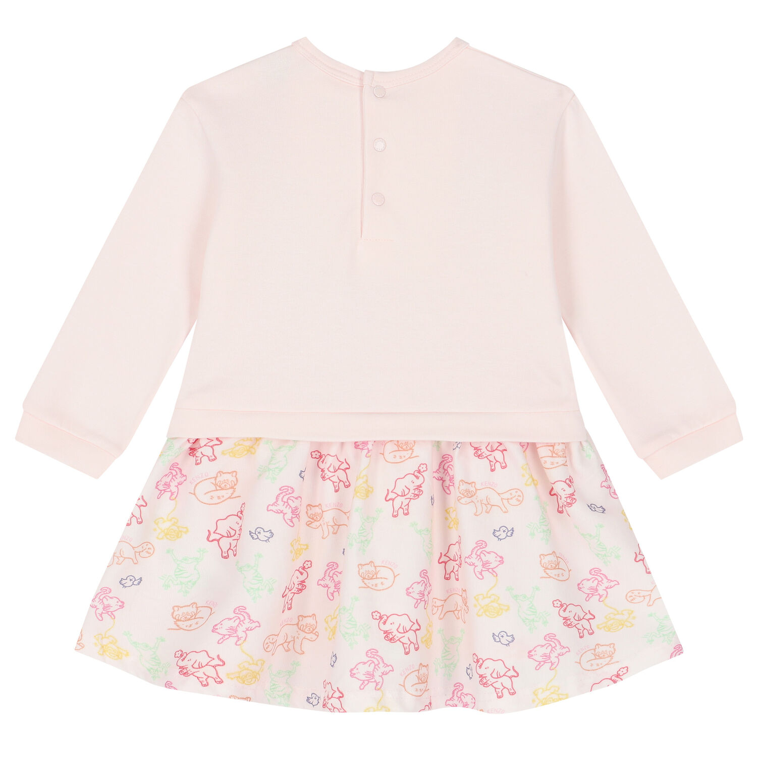 Baby Girls Pink Animals Dress, 1, hi-res image number null